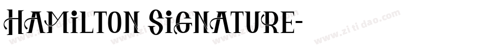 Hamilton Signature字体转换